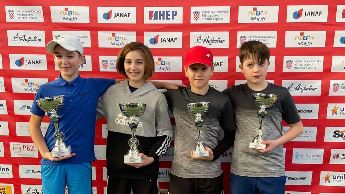 Bertos i Novaković te Džanić i Santos u finalu HEP Dvoranskog prvenstva Hrvatske do 12 godina