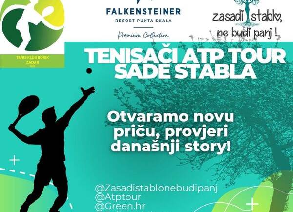 Zadar: Tenisači ATP Challengera sudjelovat će u nacionalnom projektu Zasadi stablo, ne budi panj!