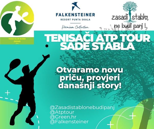Zadar: Tenisači ATP Challengera sudjelovat će u nacionalnom projektu Zasadi stablo, ne budi panj!