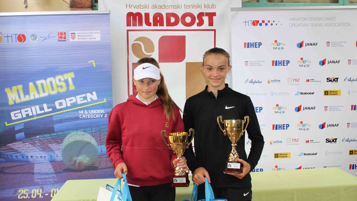 Lara Šerić u finalu singla na Mladost Grill Openu, u subotu osvojila naslov u paru