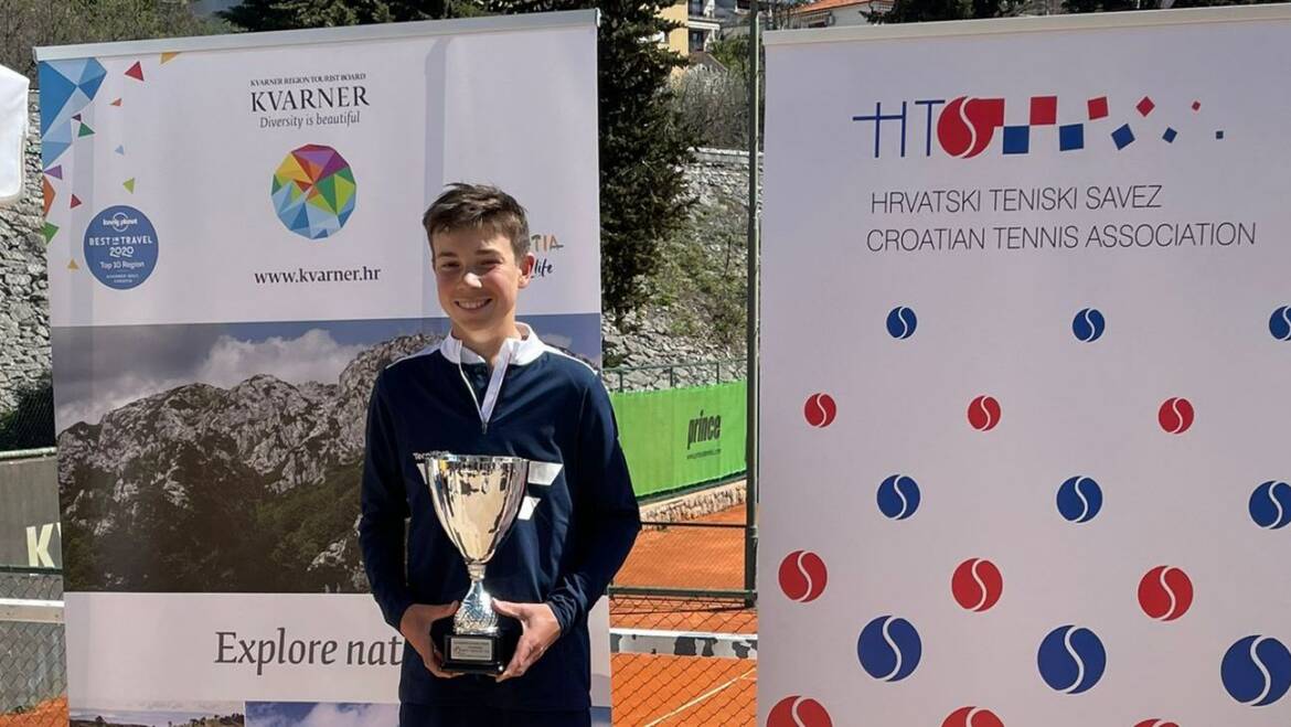 Duje Markovina pobjednik Kvarner Junior Cupa 2022, osvojio prvi naslov u singlu na TE turnirima