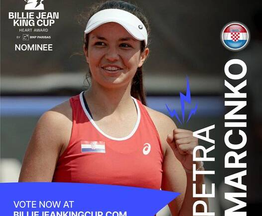 Petra Marčinko kandidatkinja za Billie Jean King Cup Heart Award