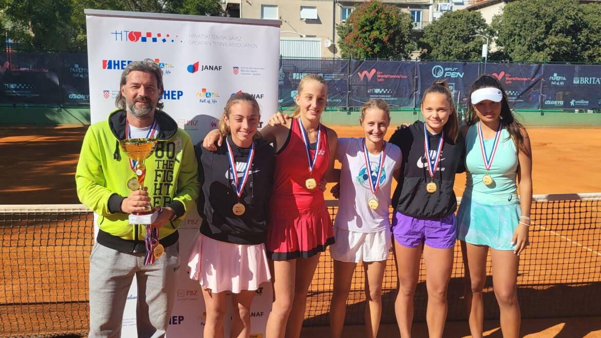 Tenisačice zagrebačkog Top Spina do šestog uzastopnog naslova prvakinja Hrvatske do 18 godina
