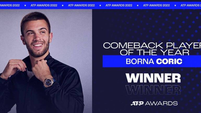 Borna Ćorić dobio je nagradu “Povratnika godine” na ATP Touru
