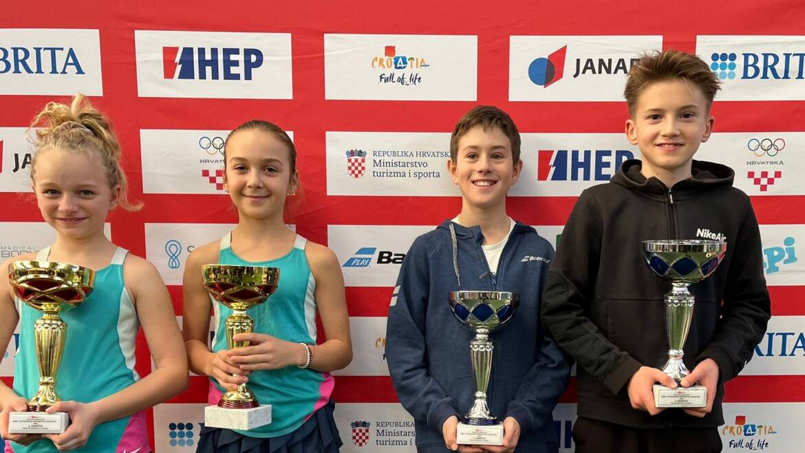 Ivan Bobetić i Vlaho Petković te Korana Barišić i Ilaria Morožin u finalu HEP dvoranskog PH do 12 godina