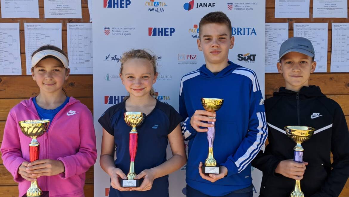 Emil Šverko i Korana Barišić pobjednici Otvorenog prvenstva TK Zadar 08 do 12 godina