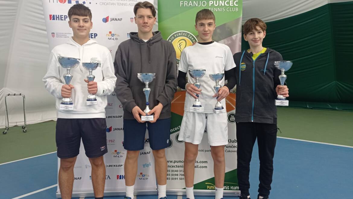 Ivan Dumbović i Mauro Mavračić u završnici HEP dvoranskog prvenstva Hrvatske do 16 godina