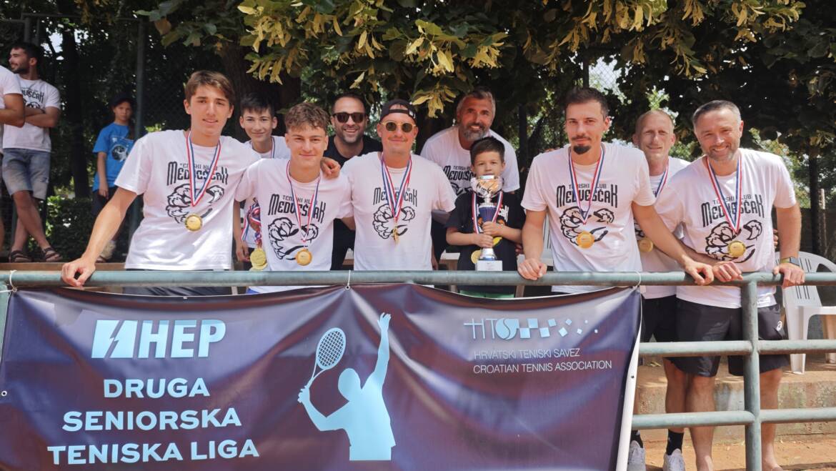 Momčad Medveščaka pobjednik Druge seniorske teniske lige