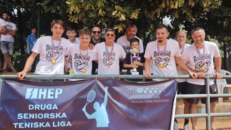 Momčad Medveščaka pobjednik Druge seniorske teniske lige