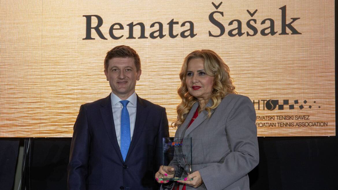 Na Noći hrvatskog tenisa nagrada za životno djelo Renati Šašak