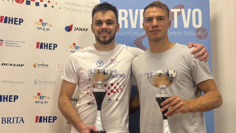 Karlo Kajin i Nazar Olijnikov u finalu Dvoranskog prvenstva Hrvatske za seniore u Ogulinu