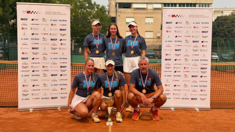 Tenisačice Zagija pobjednice Ekipnog prvenstva Hrvatske za juniorke do 18 godina